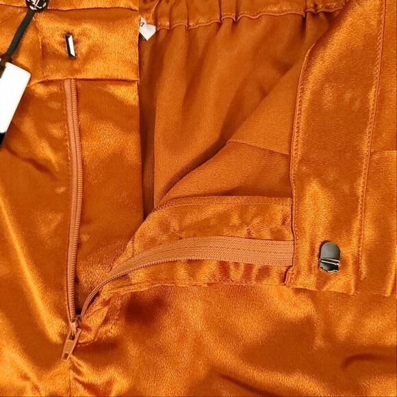 Heartloom Satin Wide Leg Pants Tie Waist - Picture 8 of 13